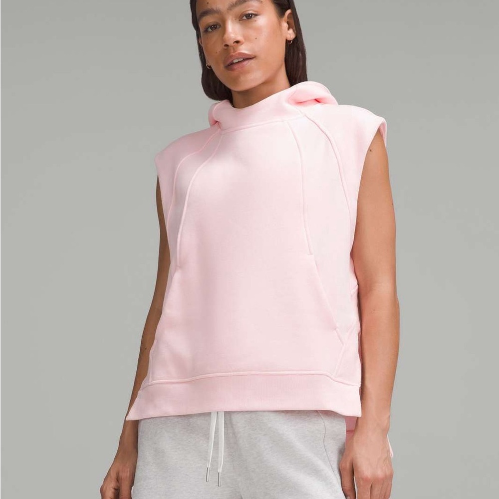 Lululemon Scuba Sleeveless Hoodie Vest Pink Oversized Athleisure XS/S - Picture 1 of 13